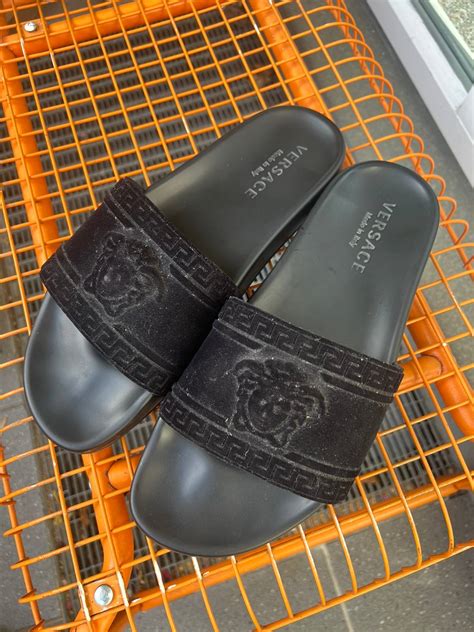 versace flip flops mens sale|versace sliders women.